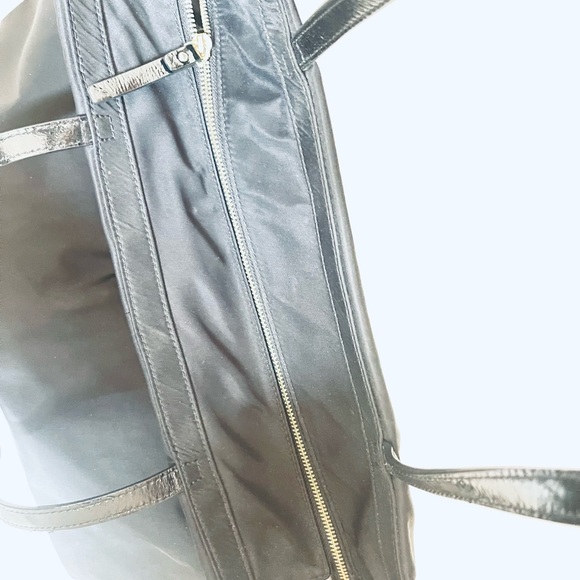 Black nylon Kate Spade diaper bag with patent leather handles/accents. - Picture 2 of 7